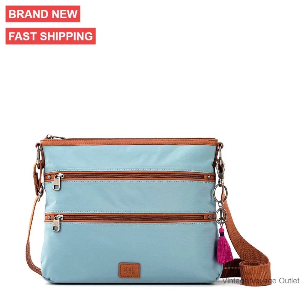 Lightweight Nylon Crossbody Bag With Multiple Pockets